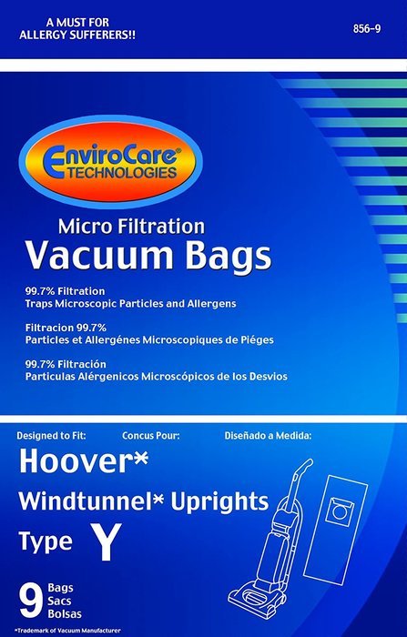 18 Hoover Windtunnel Upright Type Y Vacuum Bags By Envirocare (Micro-filtration)