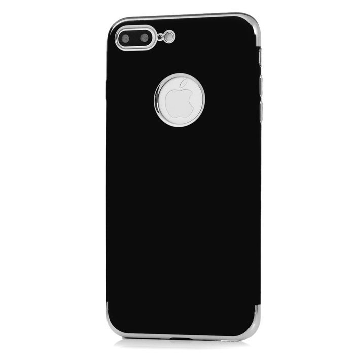 iPhone 7 Plus Case (5.5 inch) - Shockproof Soft TPU Rubber Skin Gel Bumper Case Splicing Electroplating Frame... N24