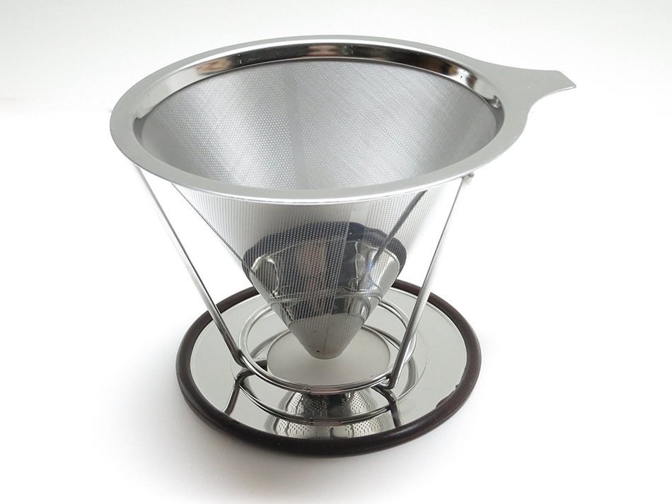 Newport Essentials Pour Over Coffee Filter: Stainless Steel Reusable Coffee Dripper and Brewer with Pour Over...