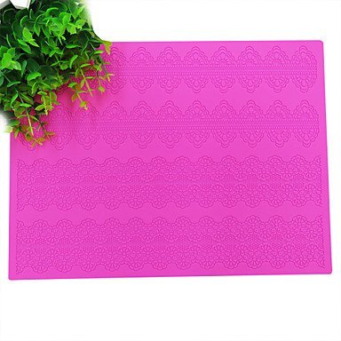 Y&XL&H Fantasy Flower Cake Mat,Silicone Cake Lace Mat Mold,Silicone Mat Lace Border Cake Decoration,