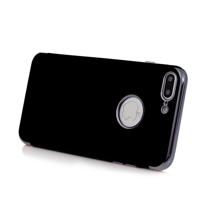 iPhone 7 Plus Case (5.5 inch) - Shockproof Soft TPU Rubber Skin Gel Bumper Case Splicing Electroplating Frame... N29