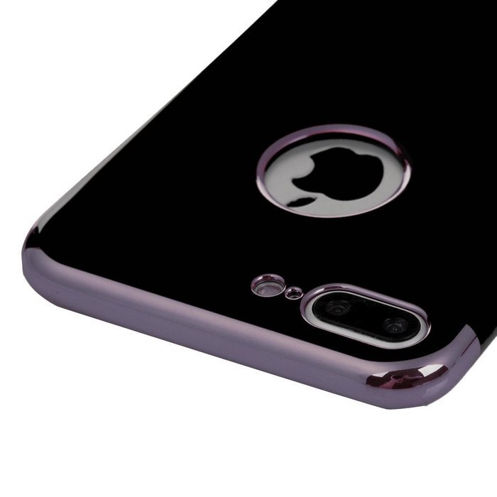 iPhone 7 Plus Case (5.5 inch) - Shockproof Soft TPU Rubber Skin Gel Bumper Case Splicing Electroplating Frame... N30