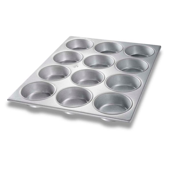 Chicago Metallic 44215 Muffin/Mini Cake Pan 12-on (3 rows of 4) 10.5 oz. capacit