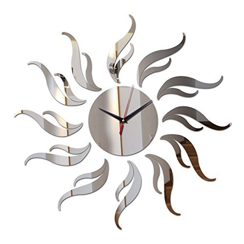 EverTrust(TM) new hot diy wall acrylic mirror clock stickers home decoration for living room multi-piece package... N2