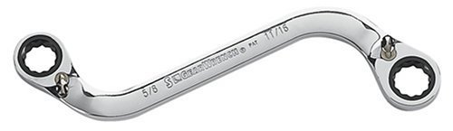 GearWrench 85342 5/8-Inch x 11/16-Inch Reversible S-shaped Double Box Ratcheting Wrench by GearWrench