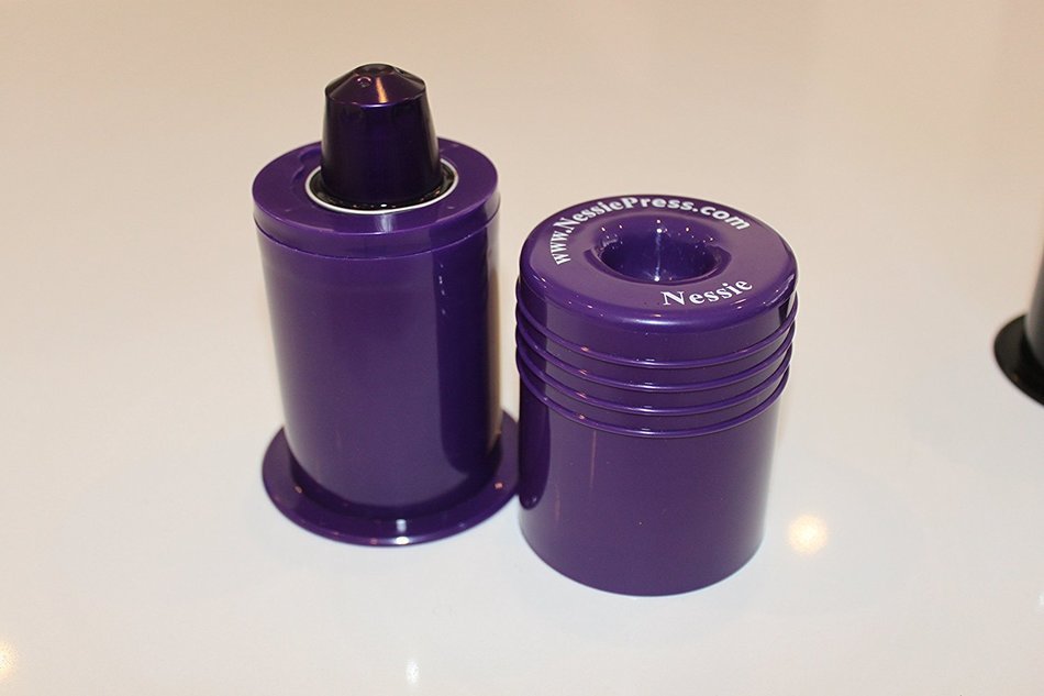 Nespresso Coffee Capsule hand held recycler aka Nessie R. Peggio Purple in color (Purple)