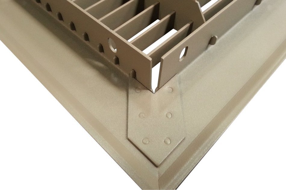 Shoemaker 1600-12X30 - 12" x 30" Brown Return Air Floor Grille N3
