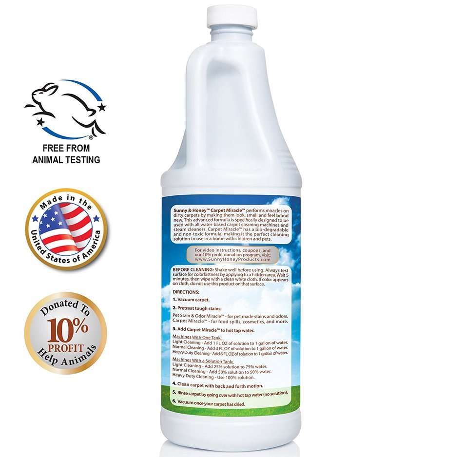 Carpet Miracle - Carpet Cleaner and Deodorizer Solution for Hoover, Bissell, Rug Doctor, Kenmore (32FL OZ) N5