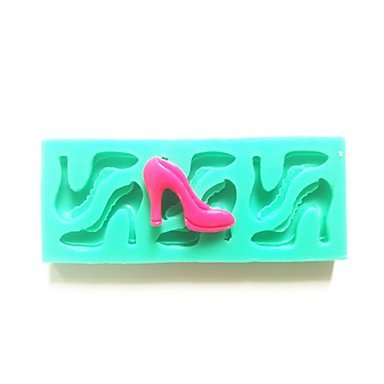 Sher Bakeware Silicone High Heels Baking Molds for Fondant Candy Chocolate Cake (Random Colors)