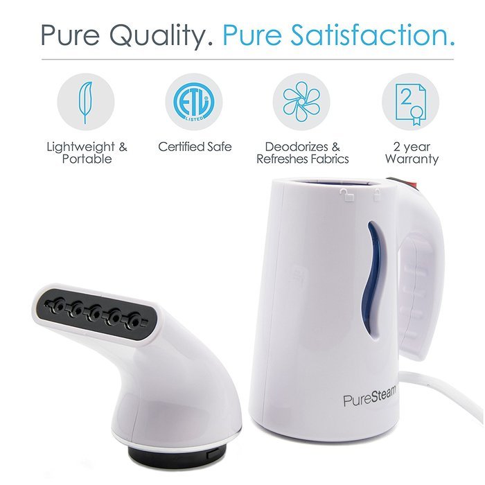 Pure Enrichment PureSteam Fabric Steamer - White