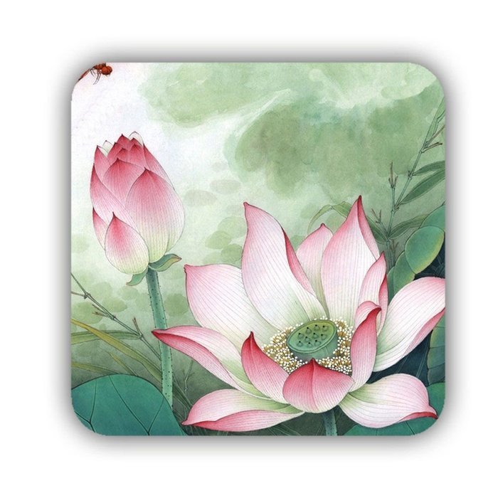 Generic Mdf Cup Mat Design Asian Chinese Painting Ink Well N2