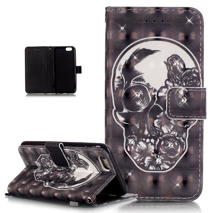 iPhone 6S Plus Case,iPhone 6 Plus Case,ikasus Glitter Diamond Colorful Painted PU Leather Flip Wallet Pouch Stand... N20