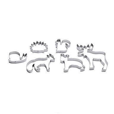 Y&XL&H Animal Pastry Cutter Xmass Deer Cookie Cake Maker,Set of 6
