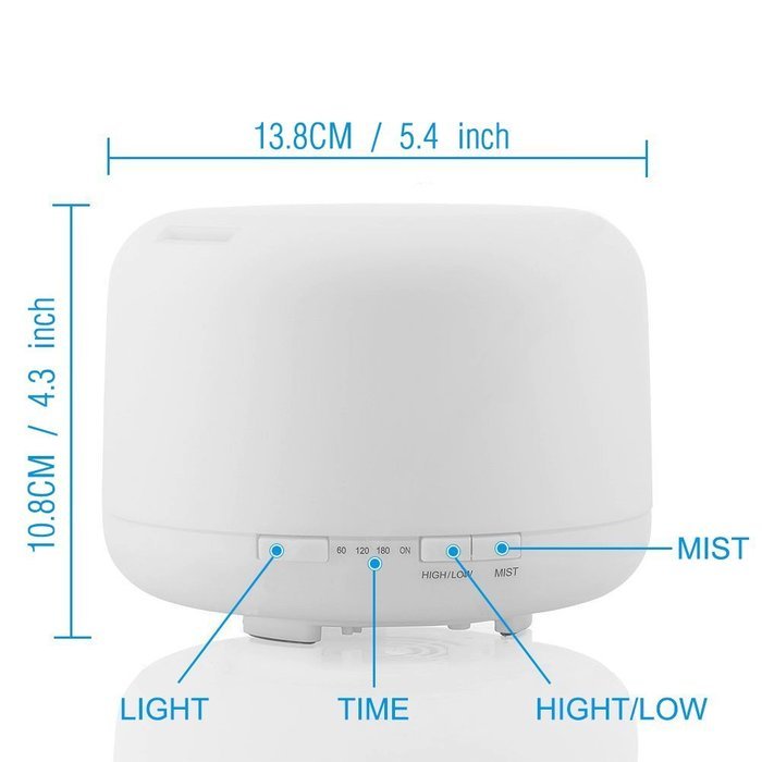 Aroma Essential Oil Diffuser,BMOUO&reg; 250ml Ultrasonic Air Humidifier with 4 Timer Settings 7 LED Color Changing...