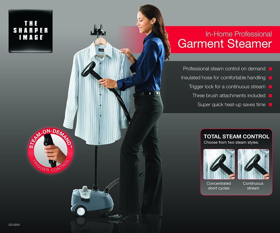 The sharper image in home professional garment steamer black n4 free