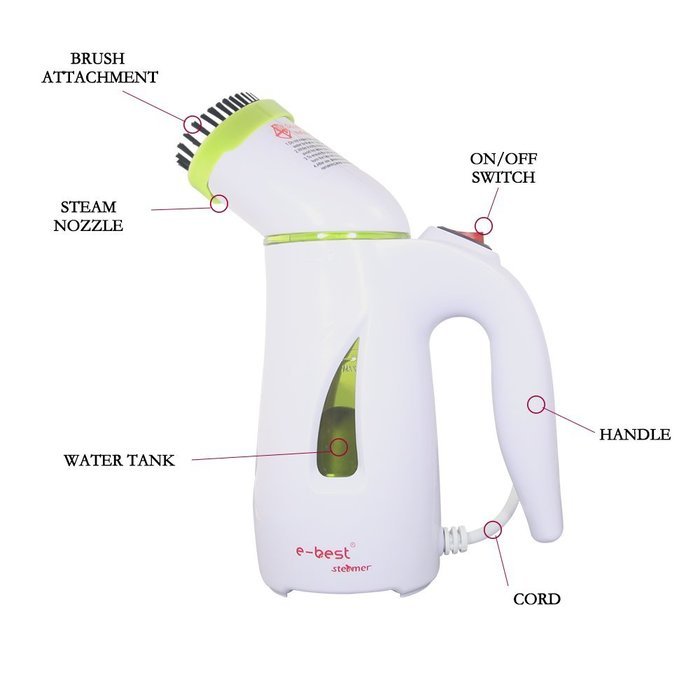 E-best Portable Mini Travel Garment Steamer with Travel Pouch N13