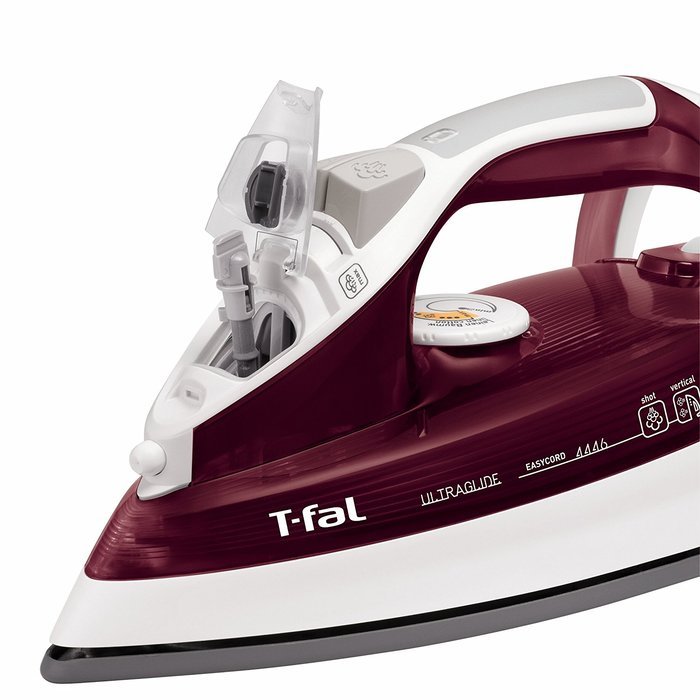 T-fal FV4446 Ultraglide Easycord Steam Iron Ceramic Scratch Resistant Non-Stick Soleplate with Auto-Off, 1700-... N3
