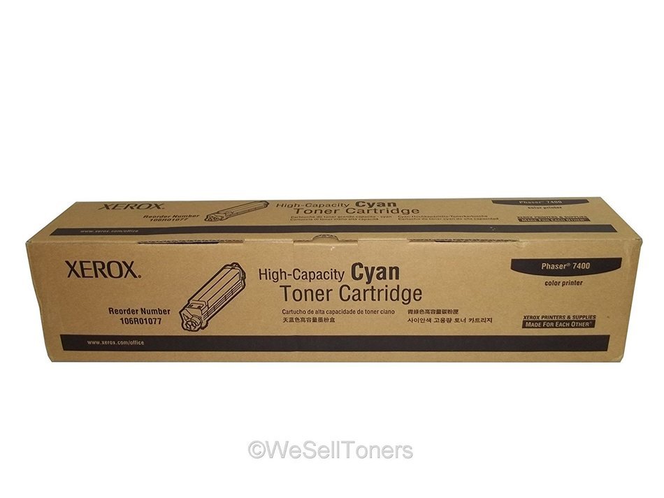 Xerox Cyan High Capacity Toner Cartridge Phaser 7400 106R01077 - By "Xerox" - Prod. Class: Printers/Printer Cartridge...