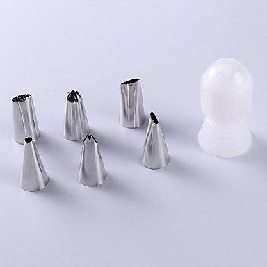 Y&XL&H Set of 6 Cake Decorating Kit Icing Bag Tips Baking Tool Paste Food Pastry Piping 1562 cm N3