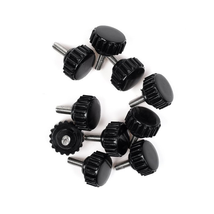 BCP 10-Piece M4x10mm Threaded Knurled Thumbscrew Grip Knobs Thumb Screw for Machinery Latche