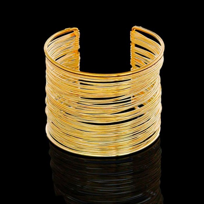 AutumnFall(TM) Fashion Women's Exaggerated Gypsy Plated gold bangles jewelry (Gold) N6
