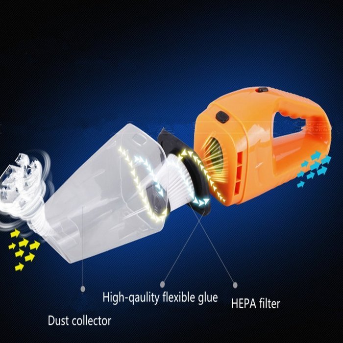 Cherni Car Vacuum Cleaner Handheld Portable 120W Mini Dirt Devil Vacuum with 16ft Power Cable (Blue) N3