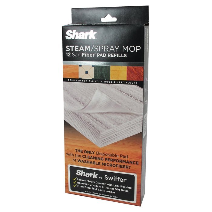 Shark steam/spray mop sanifiber disposable pad refills (12 count) N2