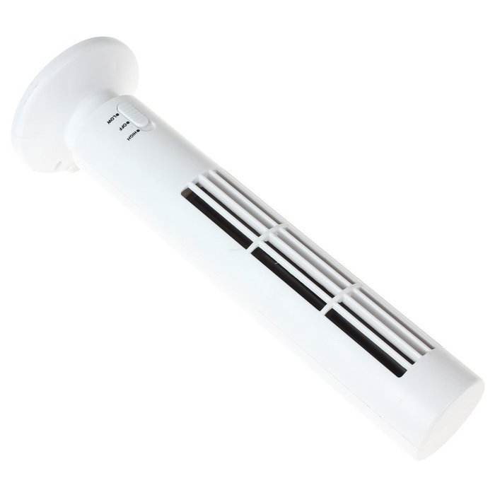OriGlam&reg; Portable USB Bladeless Fan Air Conditioner Home Desk Tower Cooling Fan (White) N5