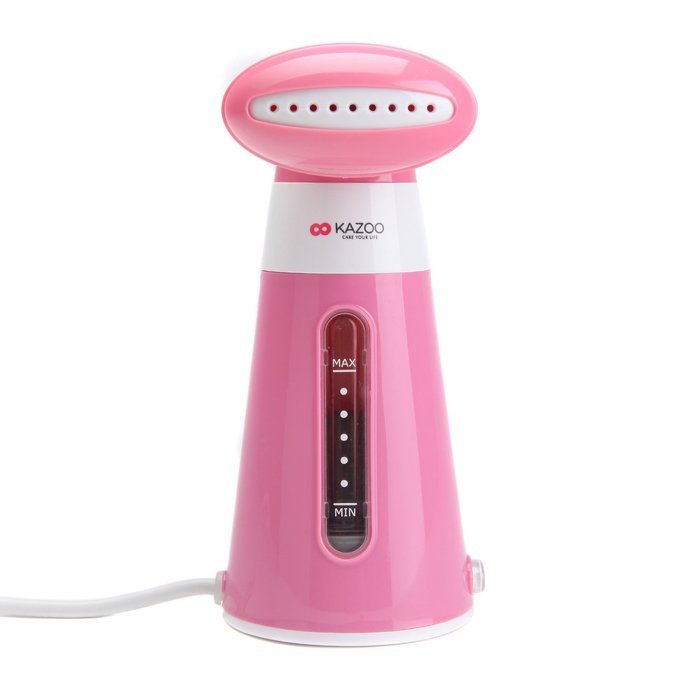 Kazoo Compact Handheld Fabric Steamer, portable mini for travel, Pink N6