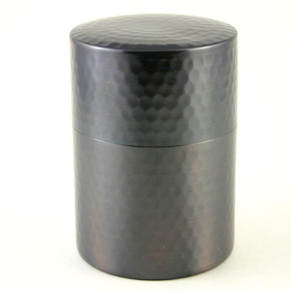 Japanese Copper Tin Turtle Shell Pattern Double Metal Lid