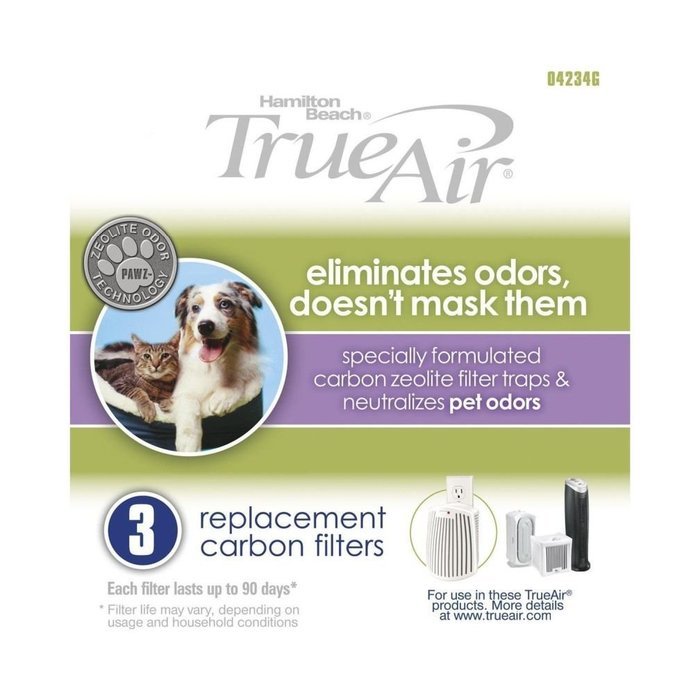 TrueAir 04234G Replacement Carbon Filter 3 Pack