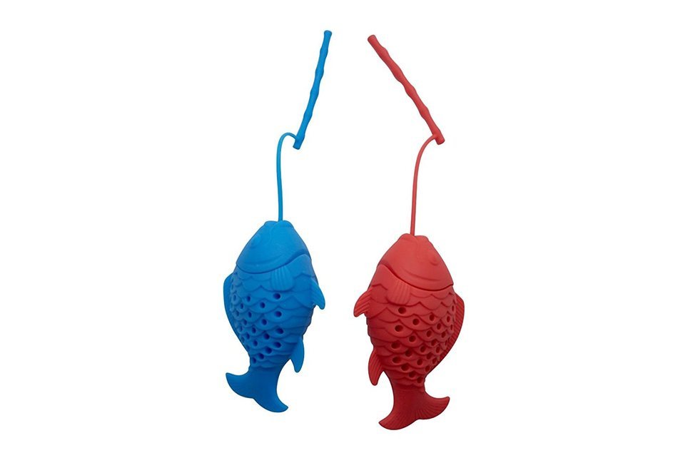 Blisslii "FISHING" TEA INFUSERS GIFT SET (Variety Pack of 2)! Premium quality 2 Colorful Mood Fish filters for...