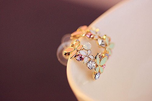 1 Pair New Fashion Women Lady Elegant Crystal Rhinestone Ear Stud Earrings N7