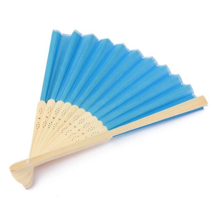 Chinese Folding Fan Retro Hand Fan Wedding Favors (White) N30