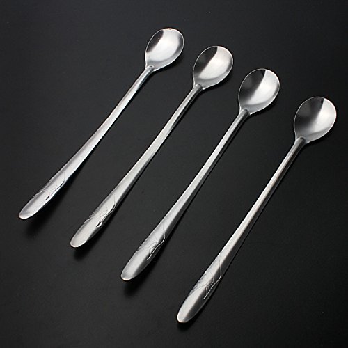 "4Pcs Coffee Stainless Steel Ice Cream Dessert Tea Coffee Spoon Scoops" shopping