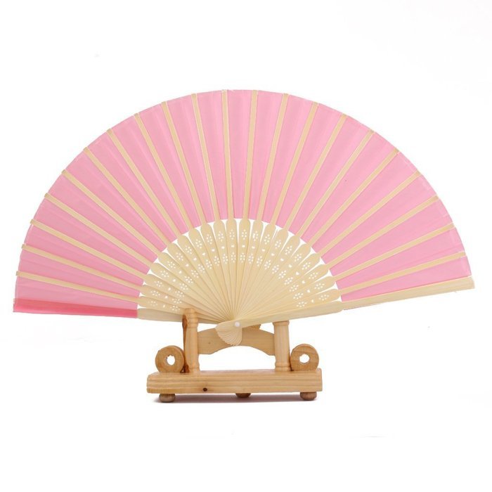 Chinese Folding Fan Retro Hand Fan Wedding Favors (White) N33