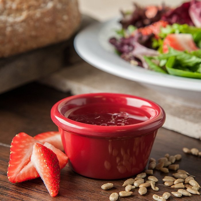 Carlisle 085258 Melamine Smooth Ramekin, 2 oz Capacity, Roma Red (Case of 72)