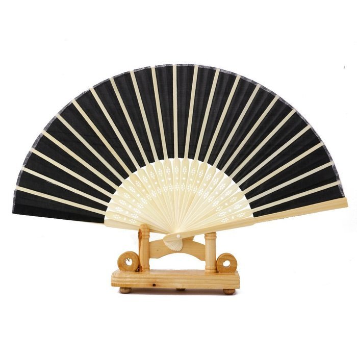 Chinese Folding Fan Retro Hand Fan Wedding Favors (White) N36
