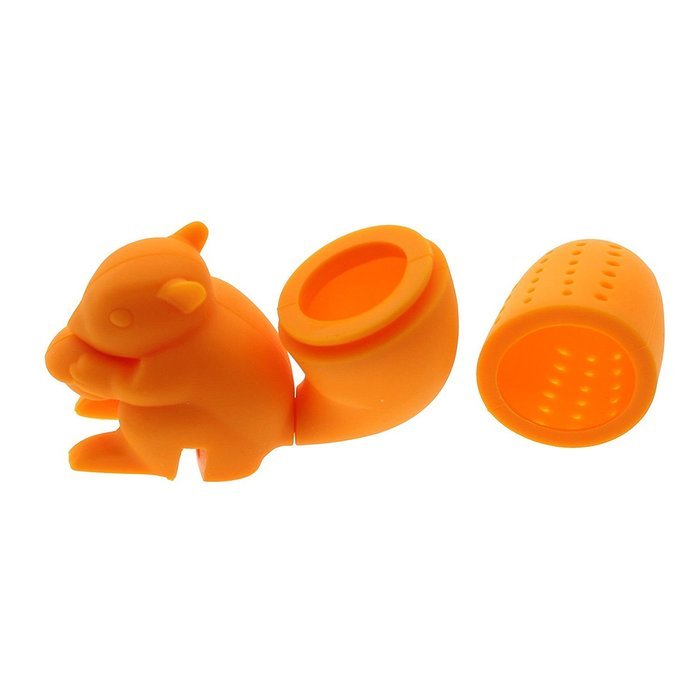 MMRM Silicone Squirrel Style Tea Infuser Leaf Herbal Strainer Filter - Blue