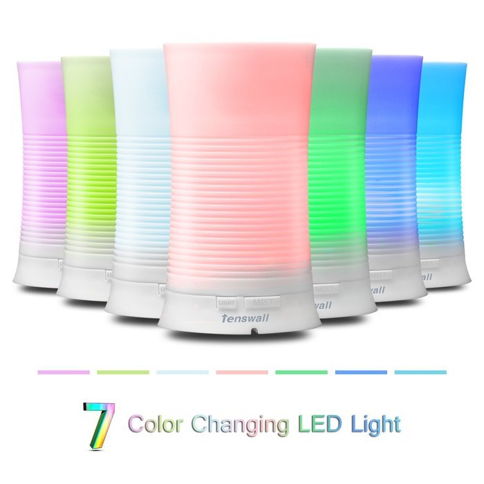 Tenswall Aroma Ultrasonic Essential Oil Diffuser Aromatherapy Waterless Auto Shut-off Cool Mist Humidifier 100ml... N6