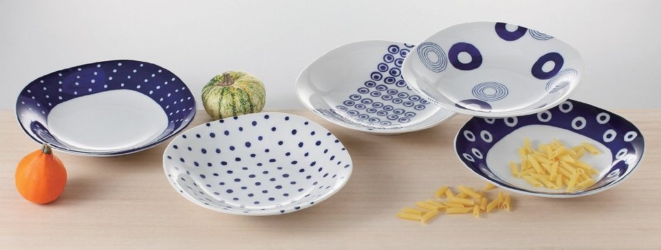 Saikai Pottery aimarumon Pasta & Curry plate set 5plates from Japan 13306
