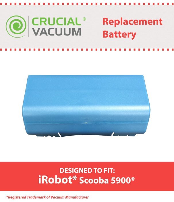 iRobot Scooba 5900 Replacement Battery, Voltage: 14.4V Capacity: 3500mAh, Designed & Engineered by Crucial Vacuum