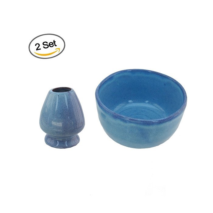 BambooMN Brand - Matcha Bowl Set (Includes Bowl & Rest) 1 Set White