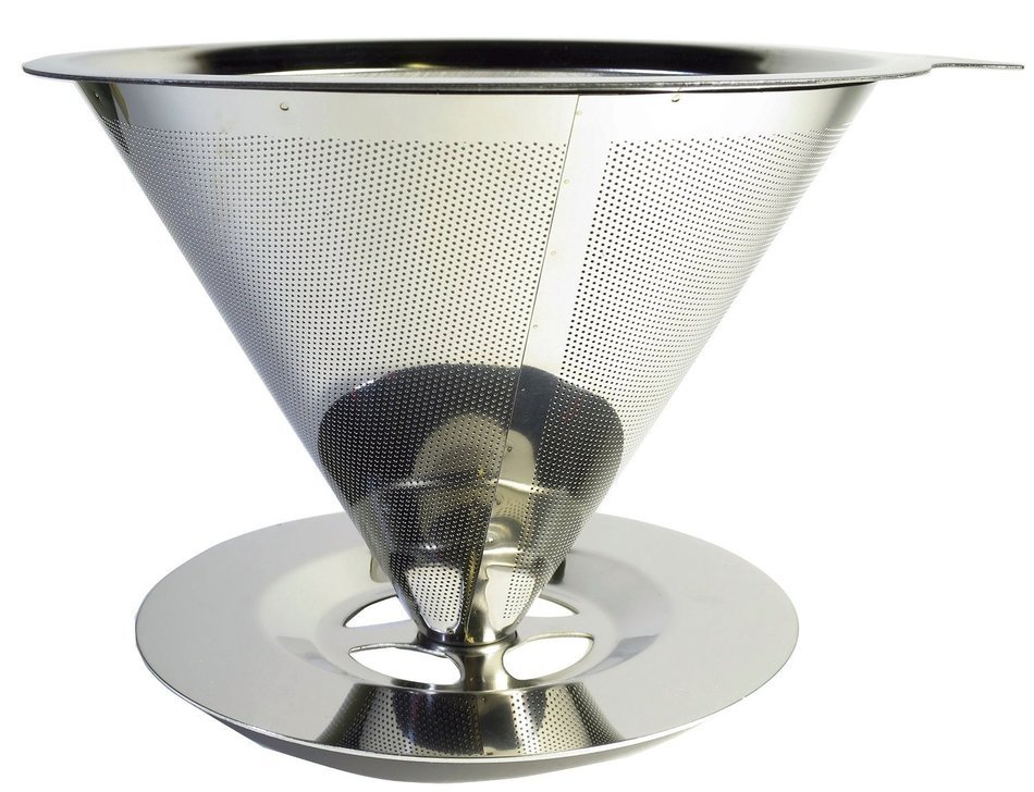 Stainless Steel Pour Over Coffee Dripper/Filter With FREE Stainless Steel Scoop & Bag Clip N2