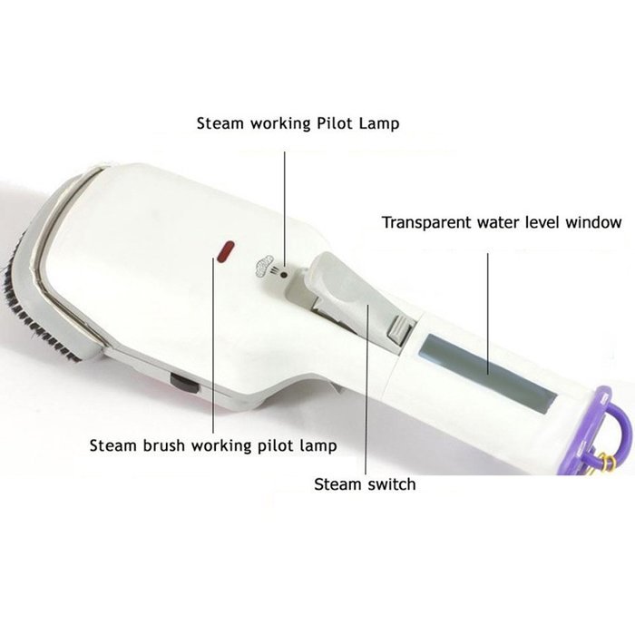 Handheld Garment Steamer Brush, FeBite Powerful Ironing Machine Portable Clothing Fabric Hanging Steam Brush 650W... N8