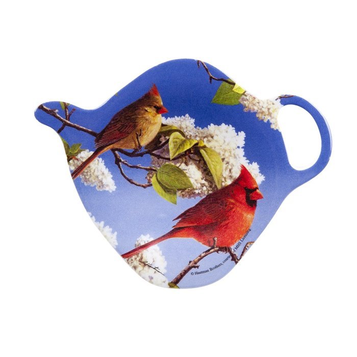 Ashdene Cardinals Tea Bag Holder 3 Inches 2.9 by 3-3/4-Inch Melamine
