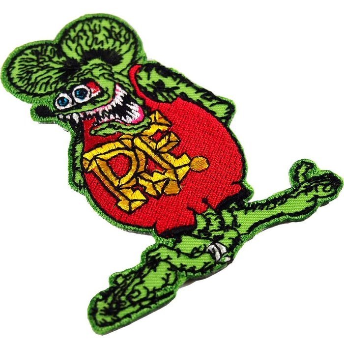 R.f. Rat Fink Big Daddy Hot Rod Logo Tab Patch Sew Iron on Embroidered Applique Sign Jackt T Shirt Costume Gift... N5