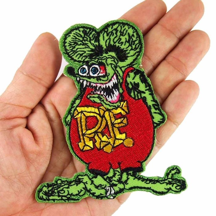 R.f. Rat Fink Big Daddy Hot Rod Logo Tab Patch Sew Iron on Embroidered Applique Sign Jackt T Shirt Costume Gift... N6