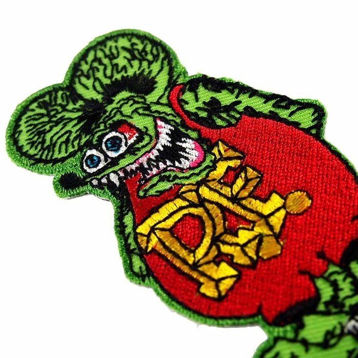R.f. Rat Fink Big Daddy Hot Rod Logo Tab Patch Sew Iron on Embroidered Applique Sign Jackt T Shirt Costume Gift... N7