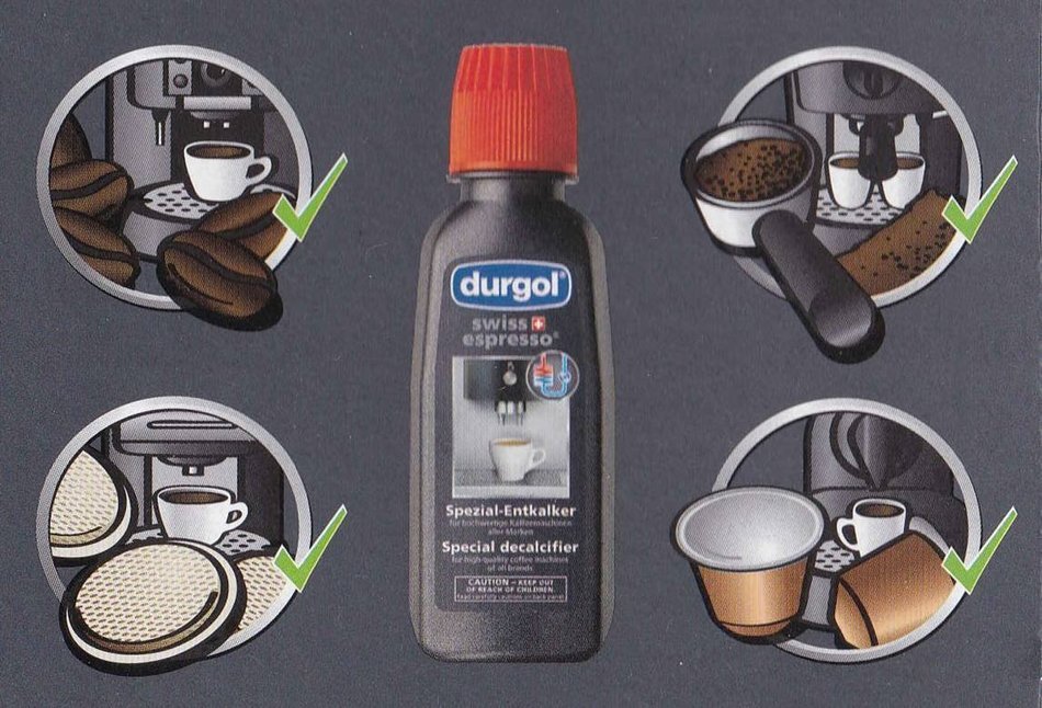 Durgol Swiss Espresso Machine Decalcifier Solution, Set of 2 N2